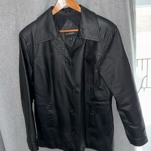 Oakbrook Leather Coat Womens Lg